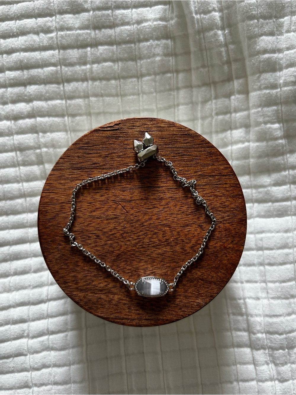 Kendra Scott Silver Baguette Stone Bracelet